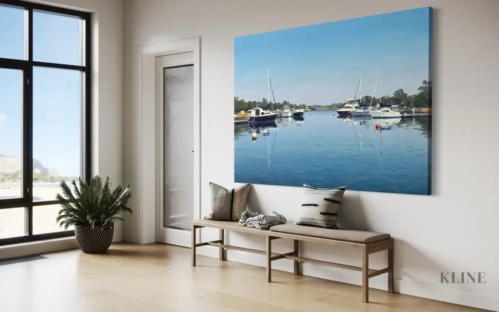 Peaceful Mooring - Hand Painting