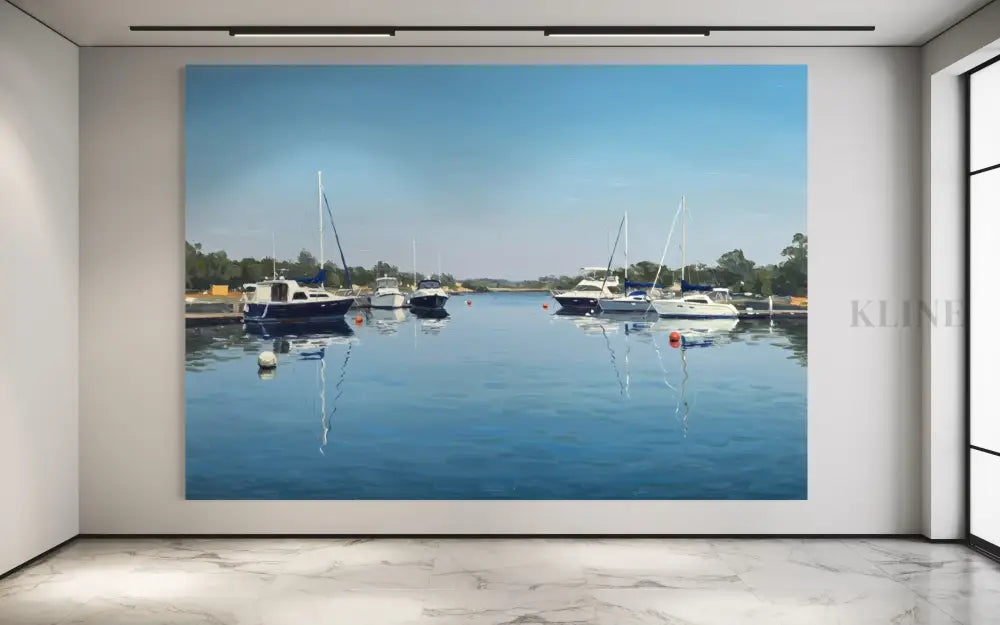 Peaceful Mooring - Hand Painting