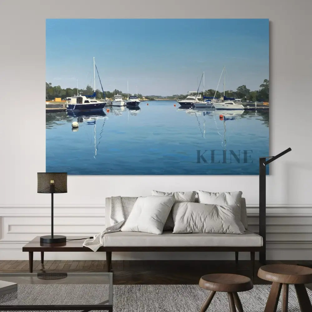 Peaceful Mooring - Hand Painting