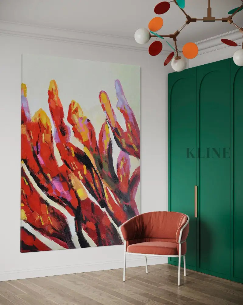 Petals of Flame - Hand Painting