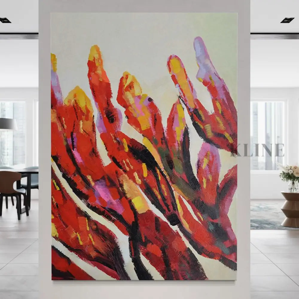 Petals of Flame - Hand Painting