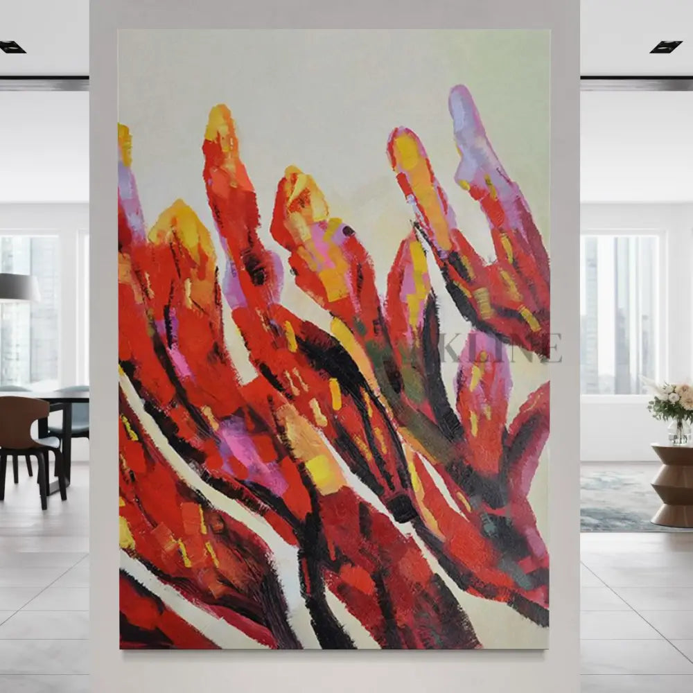Petals of Flame - Hand Painting