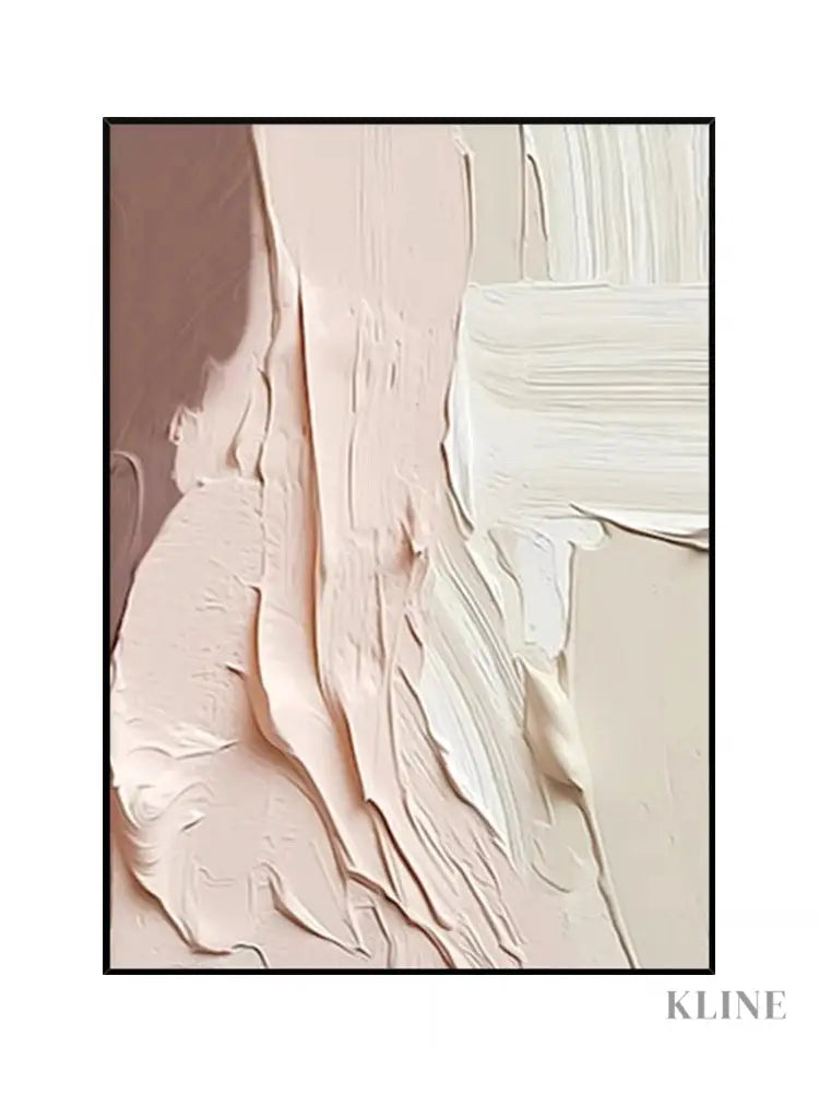 Pink Marshmellow Textured Painting - Hand Painting
