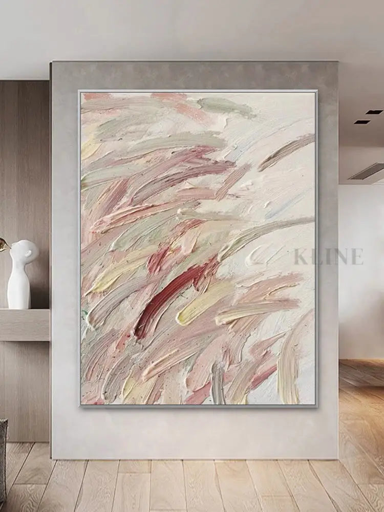 Pink Nature Textured Painting - Hand Painting