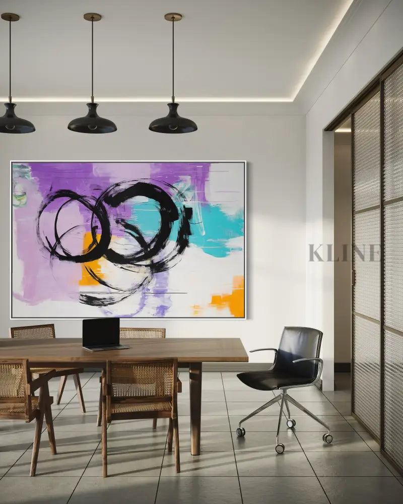 Playful Circles in Lavender - Hand Painting