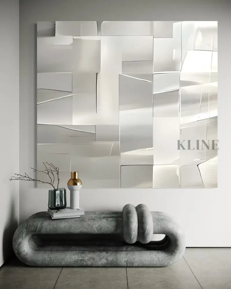 Hand-painted polished lines wall art by Kline Collective® , elevating modern home décor with unique style.