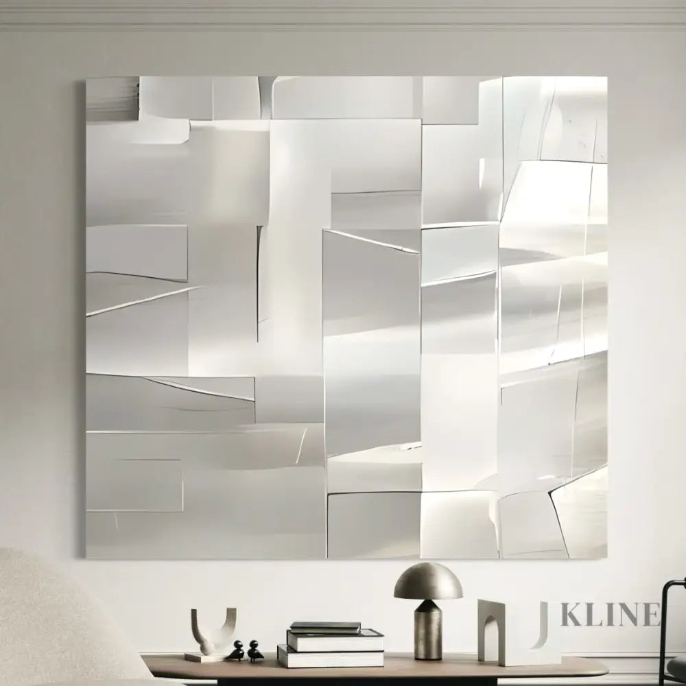 Polished Lines 3 hand-painted wall art by Kline Collective, elevating spaces with modern design and vibrant energy.