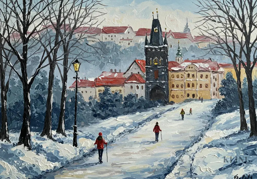 Prague Winter - Hand Painting