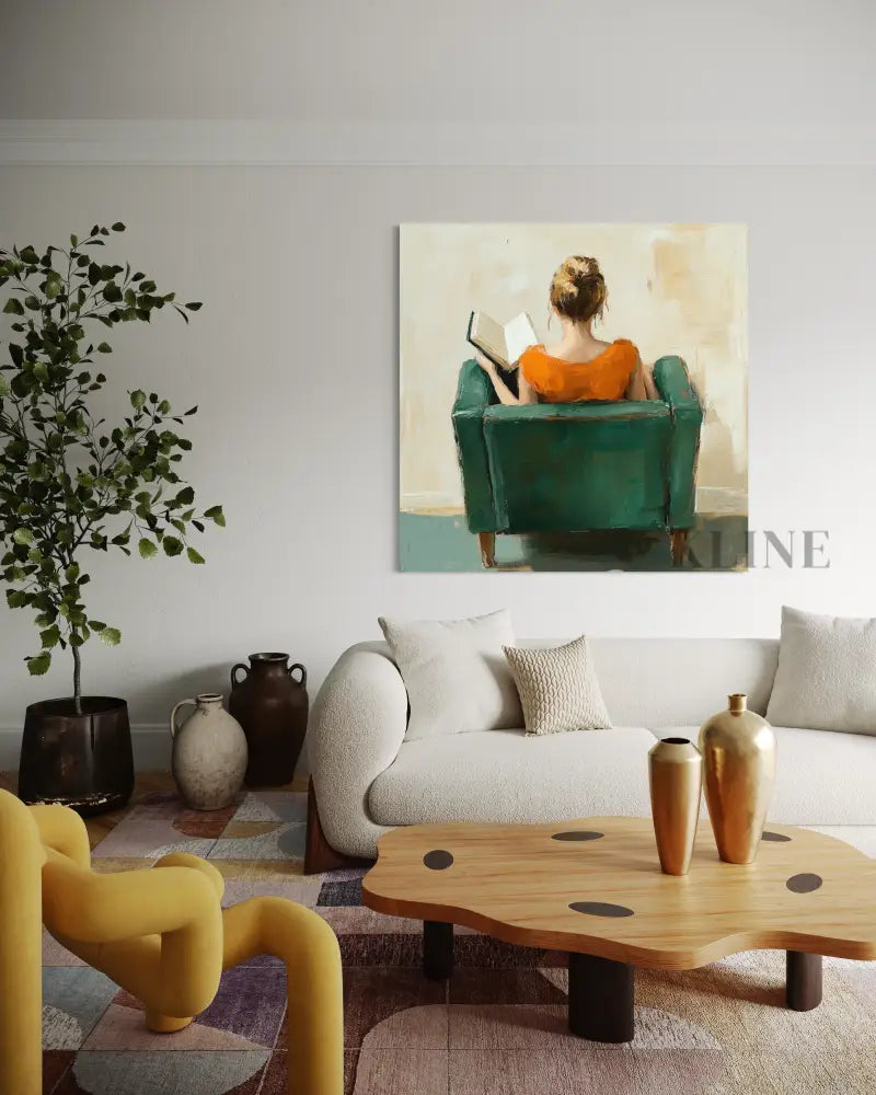 Quiet Reading Chair - Hand Painting