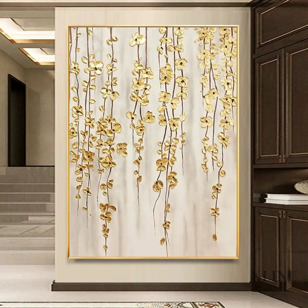 Rain of Golden Flowers - Hand Painting