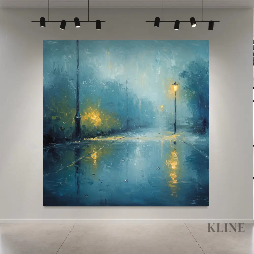 Rainy Street Serenade - Hand Painting