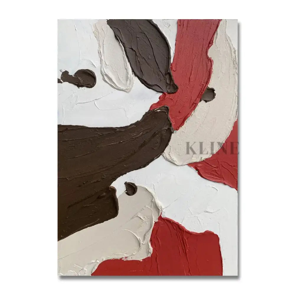 Red and Brown Textured Painting - Hand Painting