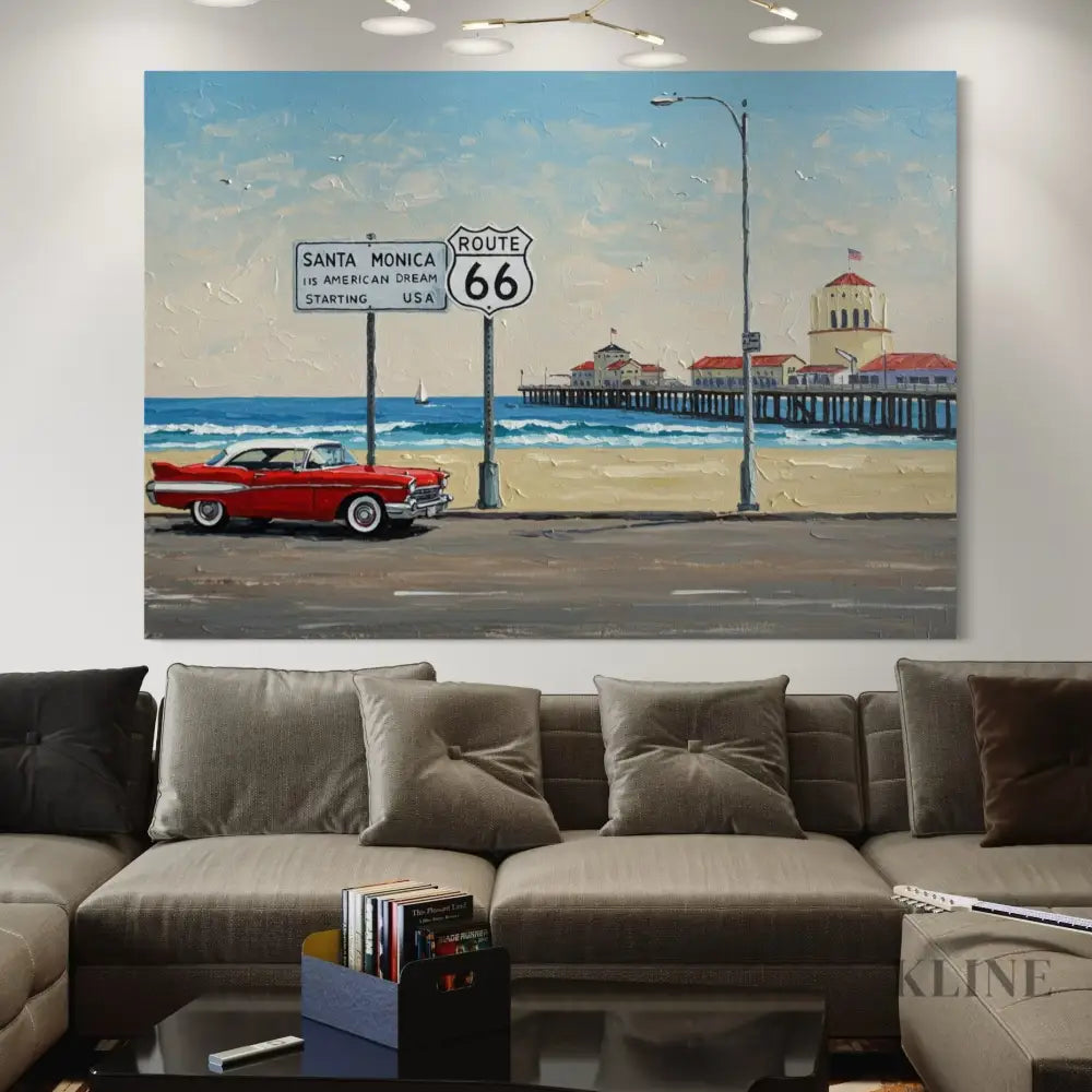 Route 66 Reverie - Hand Painting