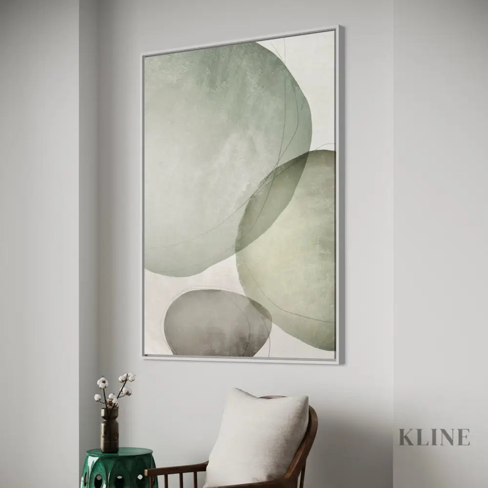 Sage Green Circles - Hand Painting