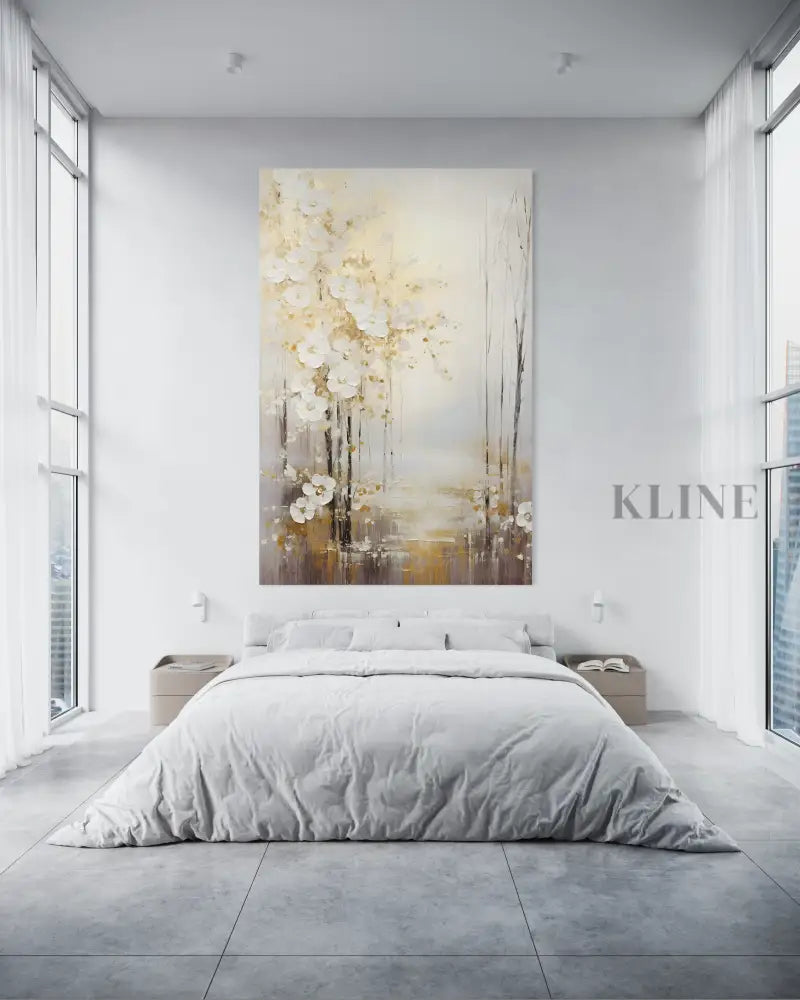 Silent Forest Floral Textured Painting - Hand Painting