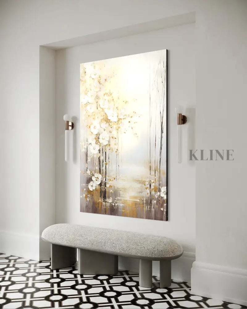 Silent Forest Floral Textured Painting - Hand Painting