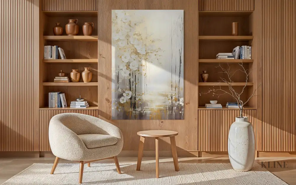 Silent Forest Floral Textured Painting - Hand Painting