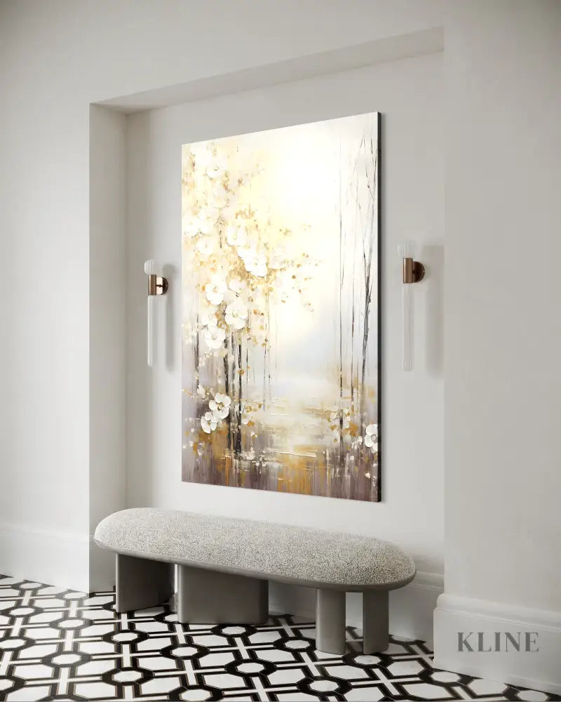 Silent Forest Floral Textured Painting - Hand Painting