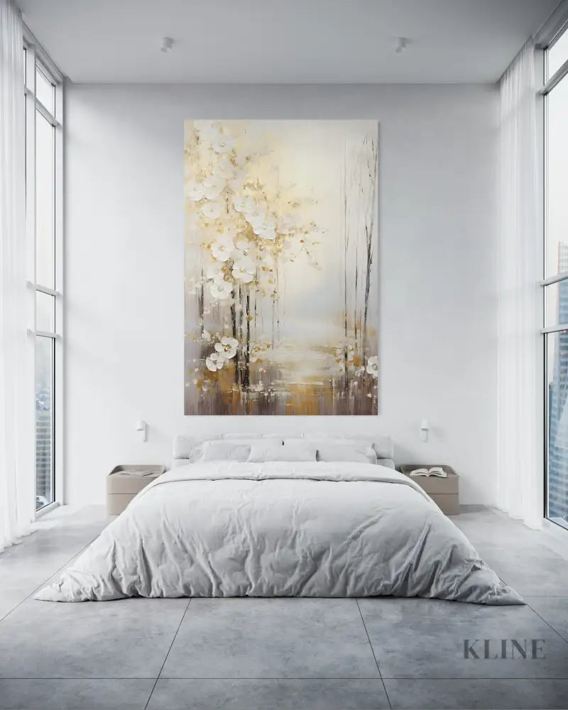 Silent Forest Floral Textured Painting - Hand Painting
