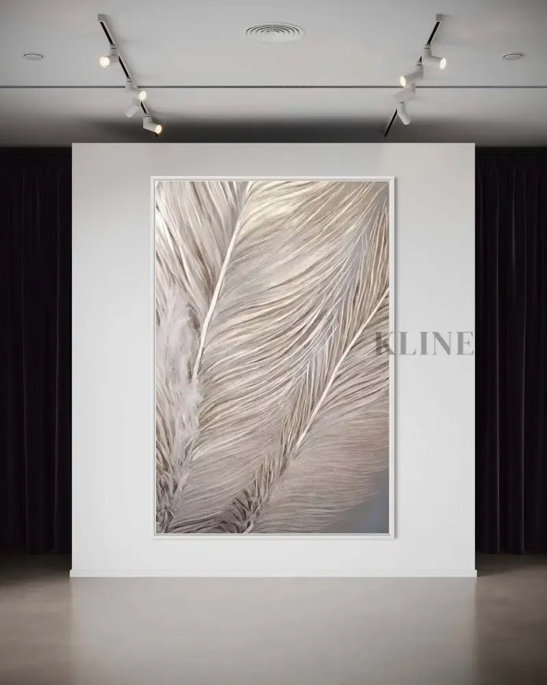 Silver Feather - Hand Painting