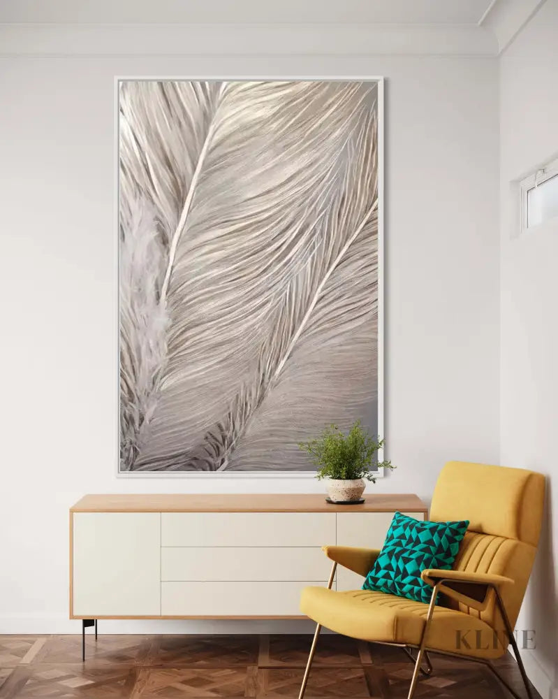 Silver Feather - Hand Painting
