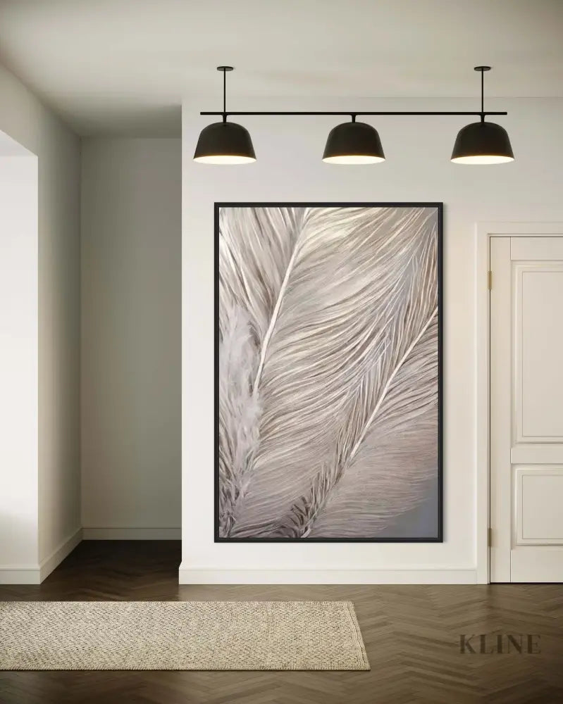 Silver Feather - Hand Painting
