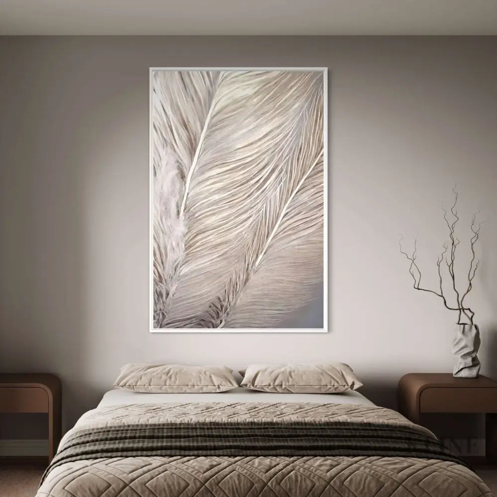 Silver Feather - Hand Painting