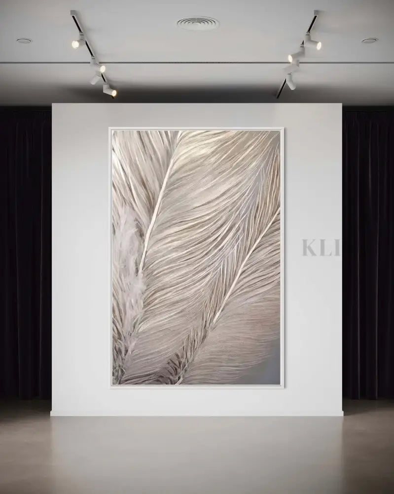 Silver Feather - Hand Painting