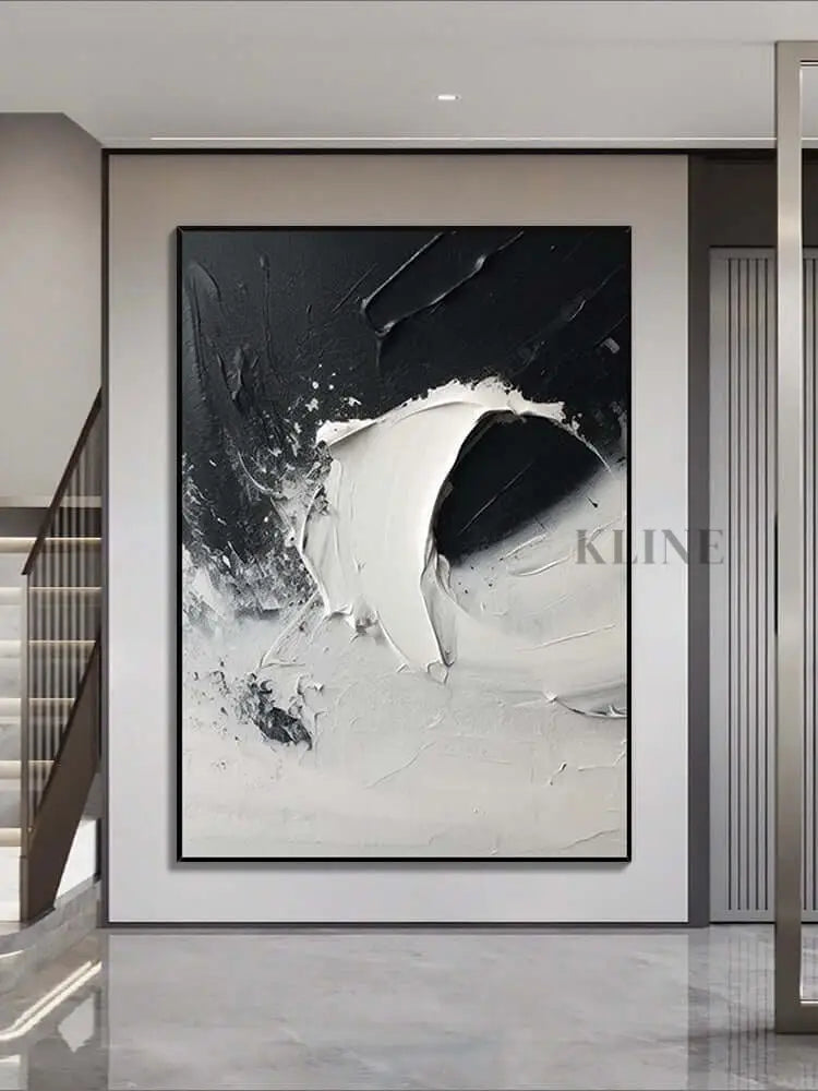 Single Wave Textured Wall Art - Hand Painting