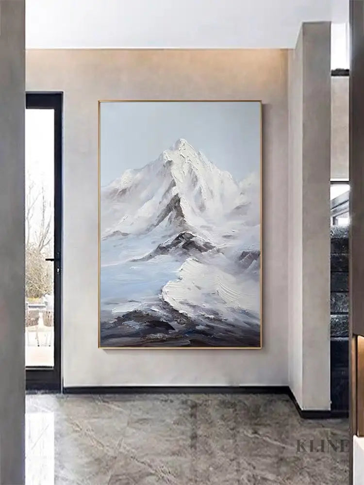 Snow Capped Mountain - Hand Painting