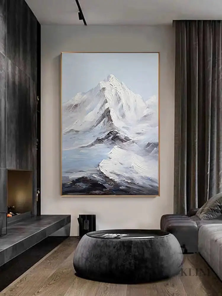 Snow Capped Mountain - Hand Painting