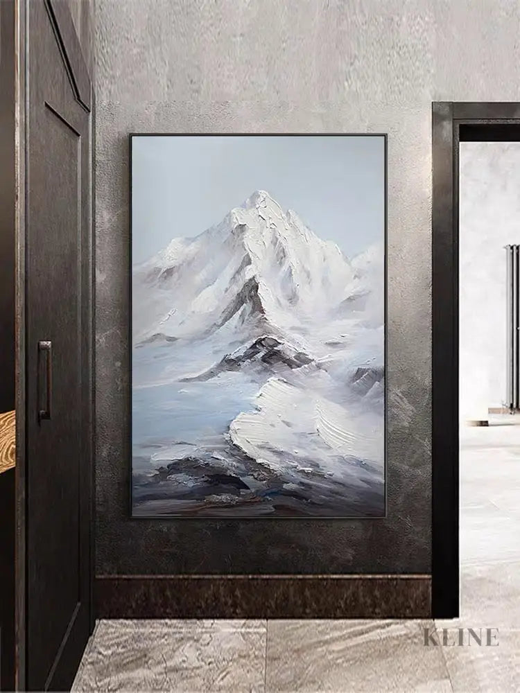 Snow Capped Mountain - Hand Painting