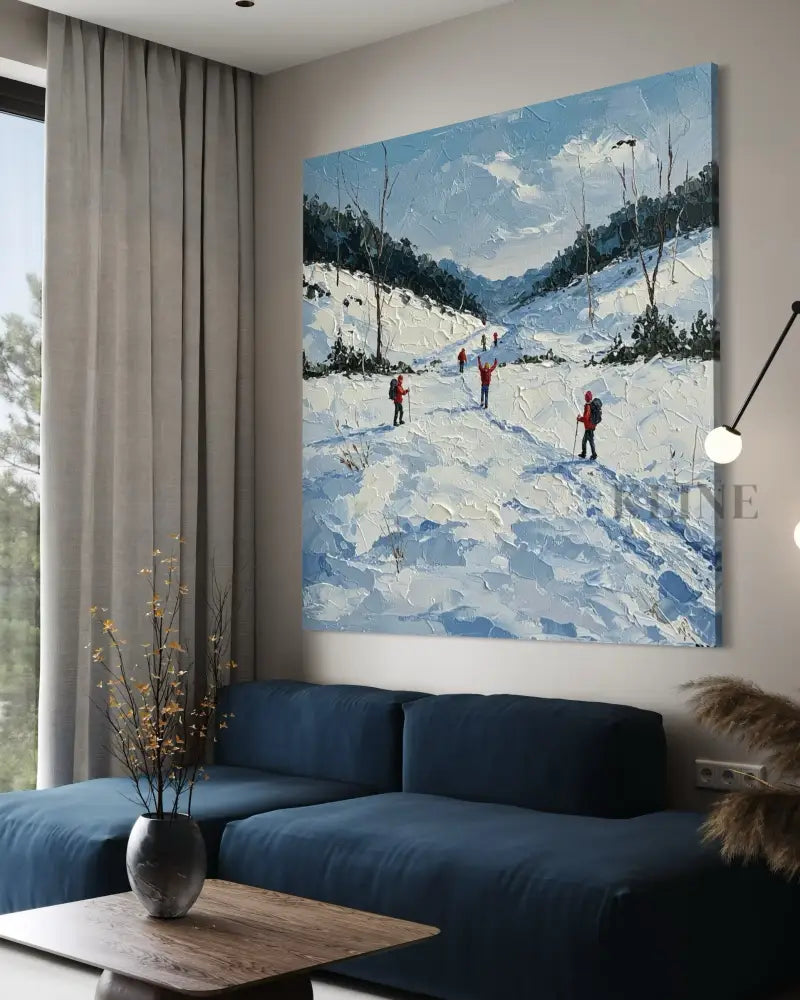 Snowy Valley Path - Hand Painting