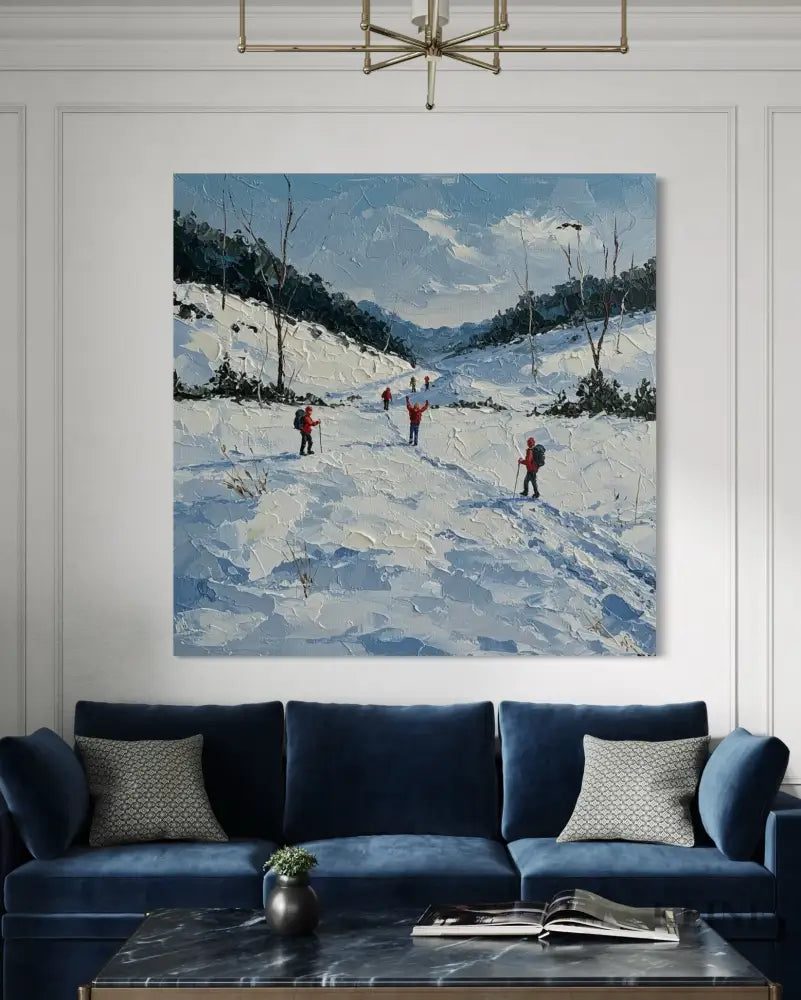 Snowy Valley Path - Hand Painting
