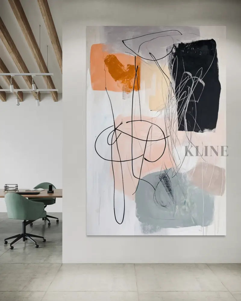 Soft Geometry in Blush - Hand Painting