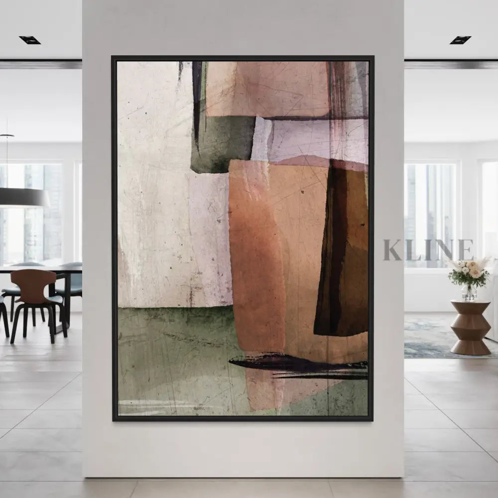 Square Abstract Warm 1 - Hand Painting