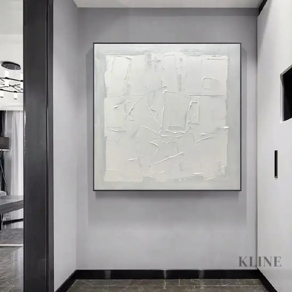 Square White Patches - Hand Painting