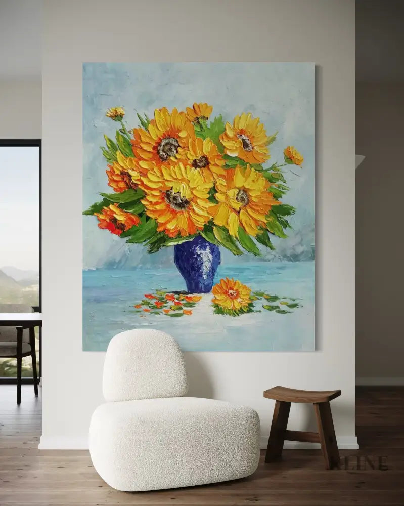 Stillness in Petals - Hand Painting