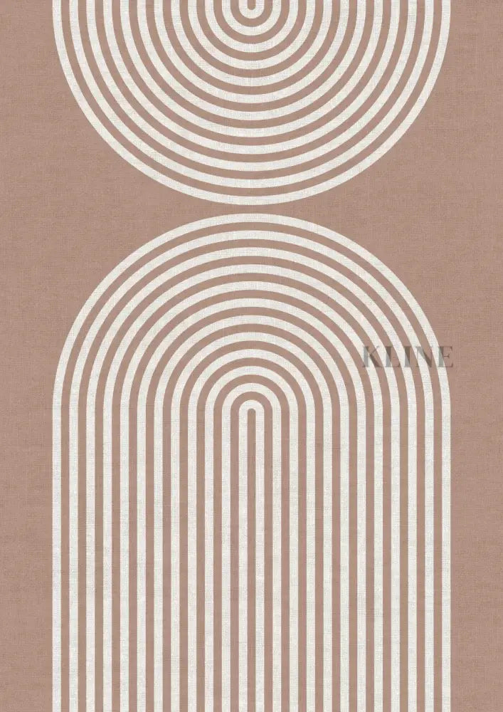 Striped Arches Abstract Beige - Hand Painting