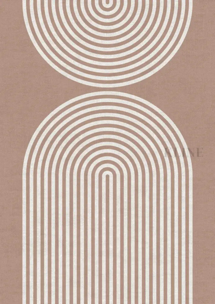 Striped Arches Abstract Beige - Hand Painting