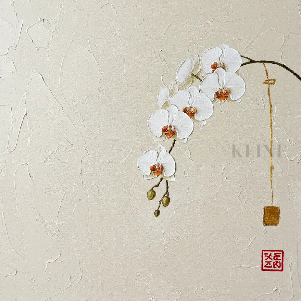 Subtle Oriental Flow - Hand Painting