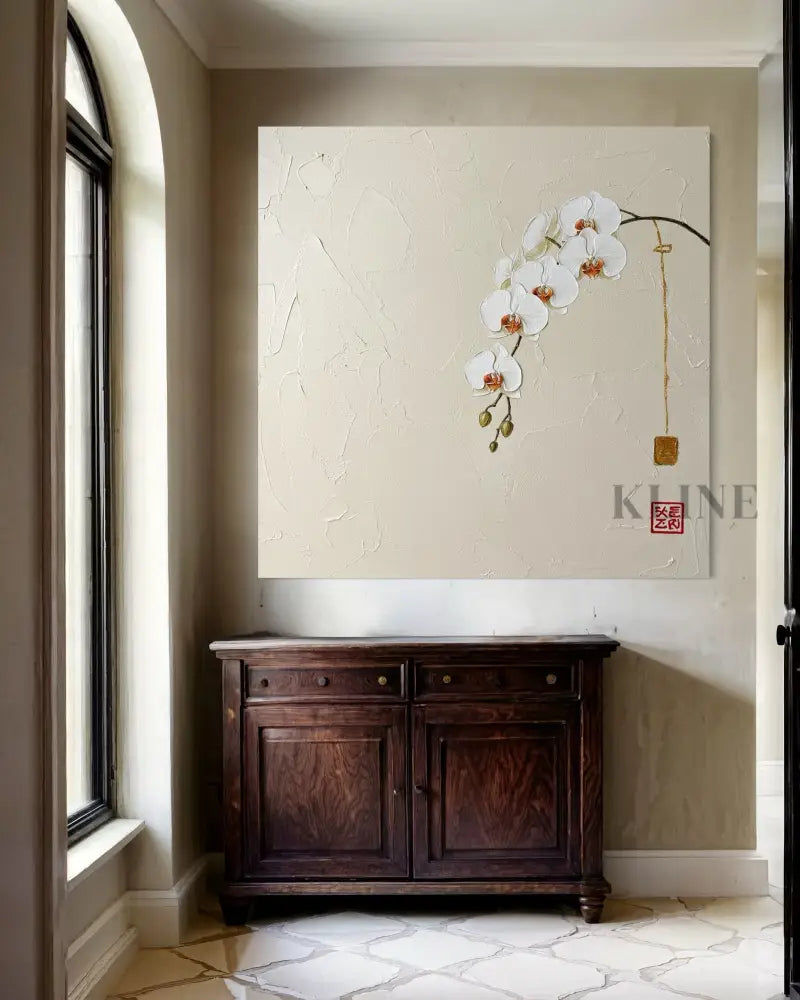 Subtle Oriental Flow - Hand Painting