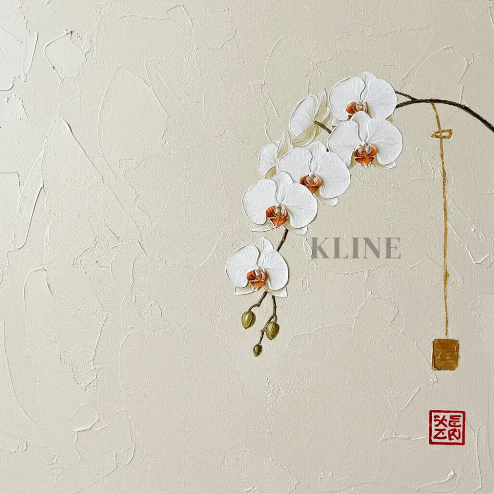 Subtle Oriental Flow - Hand Painting