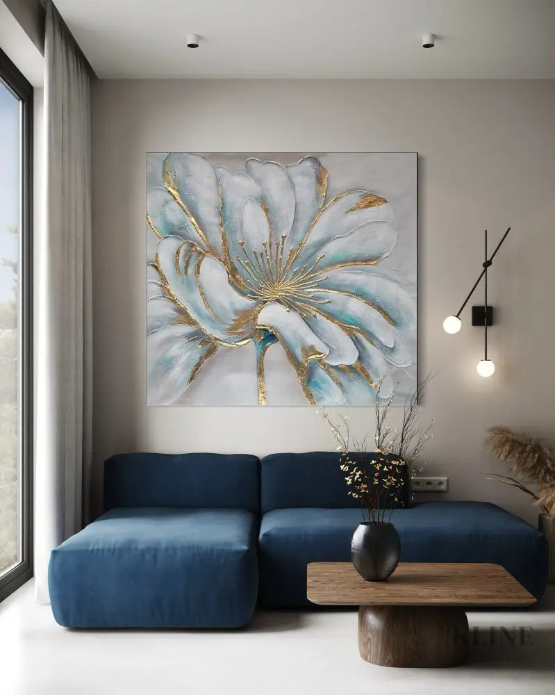 Sun-Kissed Indigo - Hand Painting