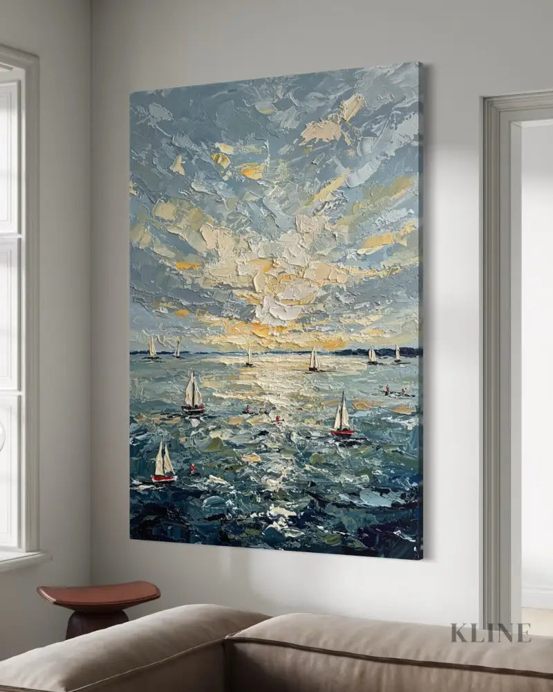 Sunburst on the Swell - Hand Painting