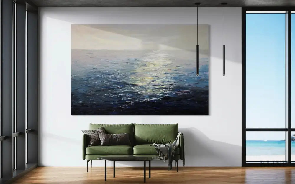 Sunlit Currents - Hand Painting