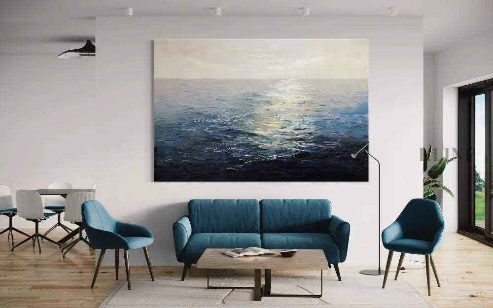 Sunlit Currents - Hand Painting