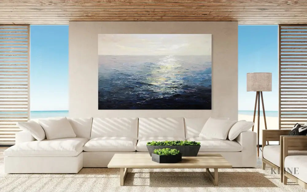 Sunlit Currents - Hand Painting