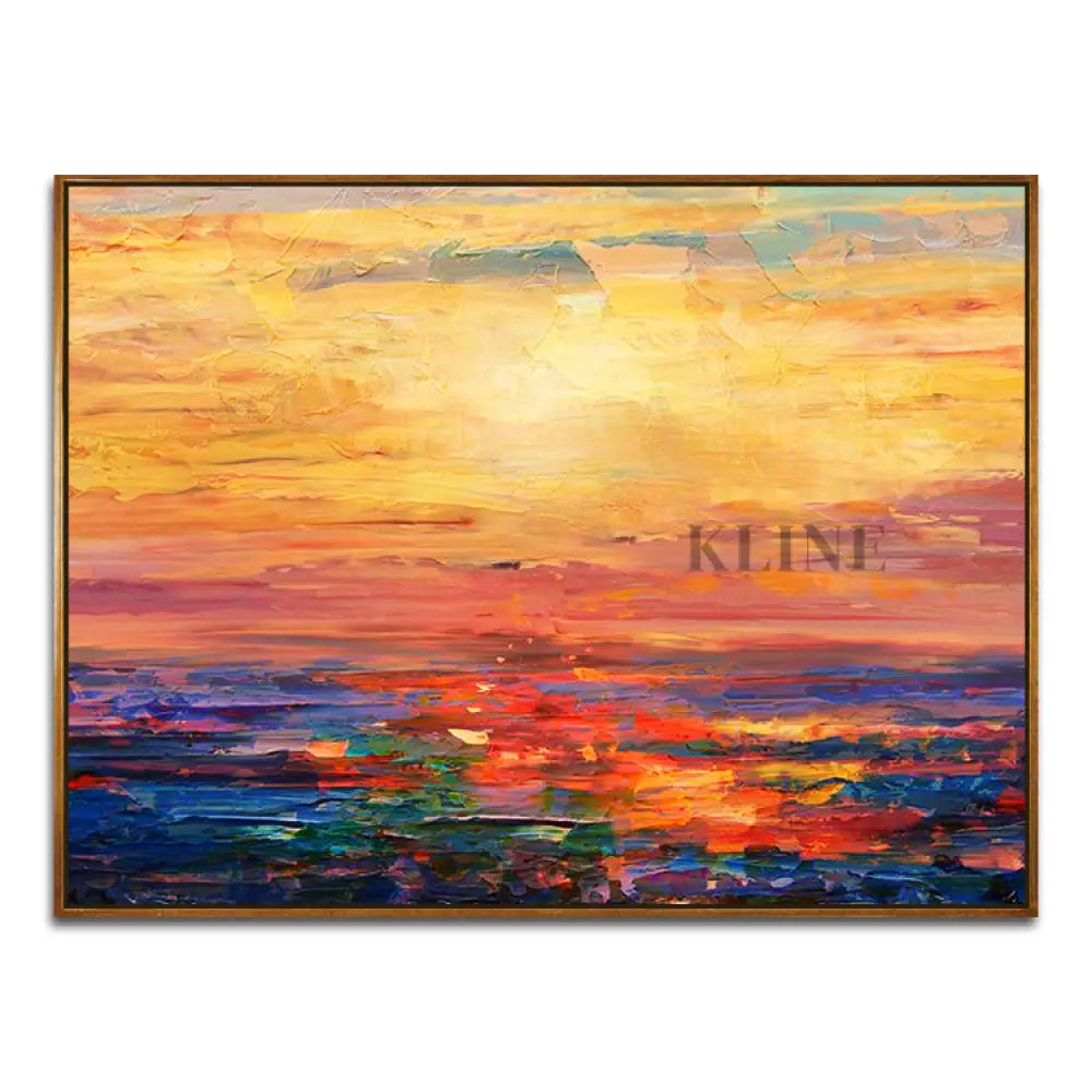 Sunset Handmade Oil Painting - Kline Collective