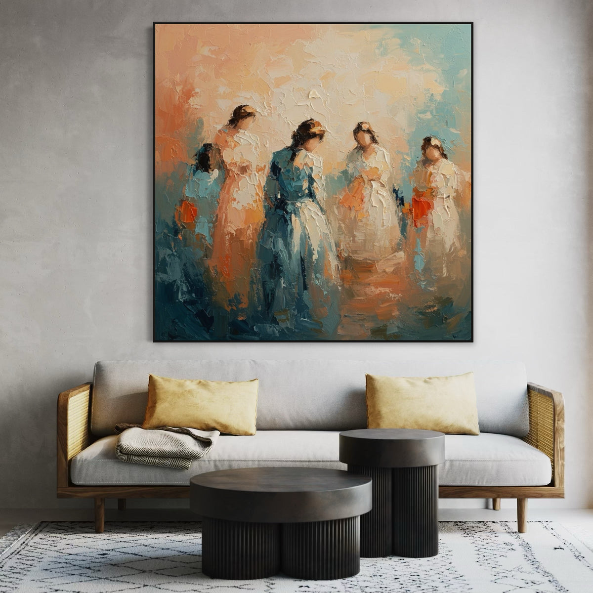 Symphony of Femininity - Hand Painting